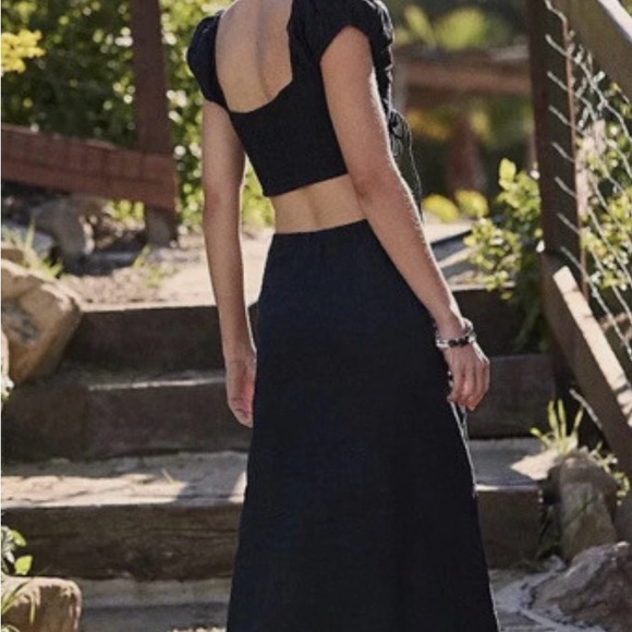 Free People Endless Summer Extra Dose Keyhole Cutouts Midi Dress Size M - Picture 3 of 3